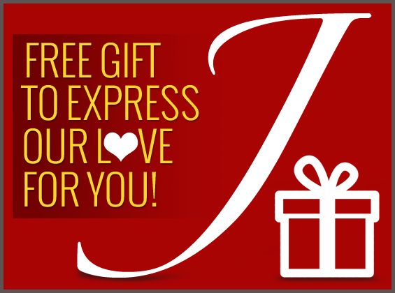 Get Valentine FREE JEWELLERY GIFT on FIRST ORDER