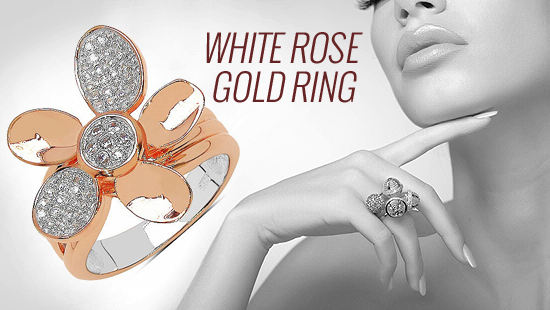 Diamond gold ring for women